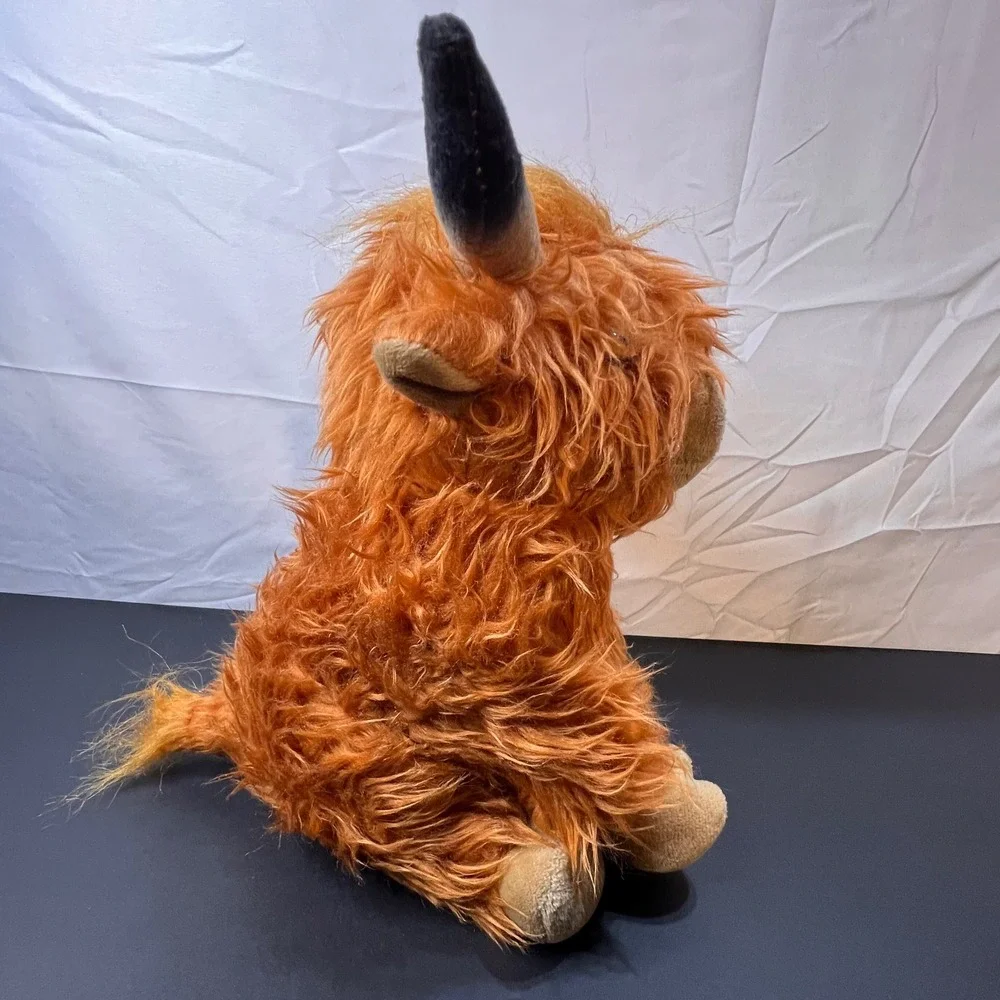 Unbranded Highland Cow Plush‎ Kids Ginger NWOT Shaggy Stuffed Animal Toy